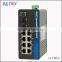 8 port gigabit switch,2 1000M SFP Port,POE Managed switch,industrial ethernet switch