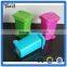 High quality plastic recycled novelty design trash shape office pen holder garbage pen holder