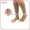Unisex Zip-up Toeless Compression Circulation Knee High Socks