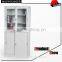 Steel office file cabinet half glass sliding door cupboard