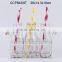 Glass bottle with straw with metal rack(CCP843/6T)