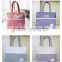 Fashionable canvas tote bag for women shopping bag with zipper