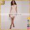 Hot selling women customized nude sleeveless blazer style dress