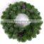 Real Look Evergreen Artificial Christmas Wreath Flower Garland for Wall Hanging Decor