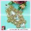 HC-0172 Bridal DMC Crystal Beaded Appliques For Bridal Accessory/Bling Shoulder Crystal Patch