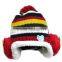 Winter Striped Knit Beanie for Kids Crochet Wool Hats Funny Children Hats