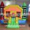 New design chaep home use Crayon inflatable nylon bouncer, inflatable bounce castle