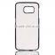 Metal+leather back case for Samsung galaxy S6 edge