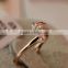 hot sell Naked drill ring ring 14 k rose gold end
