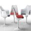 tulip shape chairs fiberglass with cushion restaurant chairs