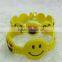 China Factory silicone emoji slap bracelet pvc emoji snap bracelet