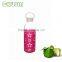 Colorful Borosilicate Glass Water Bottle With Silicone Sleeve And Fruit Infuser