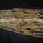 Natural Faceted Golden Rutile Round Beads