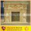 modern design yellow craved marble electric fireplace