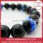 Okinawa Firefly Stones Bracelet (19cm): Black Onyx beads and Lampwork beads from Okinawa Island, japanese natural stone, Japan