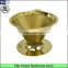 Reusable eco-friendly cone shaped stainless steel coated gold coffee filter/dripper