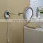 Double side adjustable wall mount magnifying makeup mirror with light shaving mirror