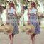 Fashion Women Sexy High Elastic Waist Striped Casual Party Beach A-Line Skirt