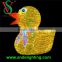 Fashion Christmas products led yellow duck light for holiday decoration