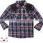 kids boys fashion two tone korean design check shirt