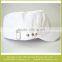 Custom Short Brim Flat Top White Hat