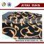 Black and Yellow Grain pattern China Flock Modern Textile Fabric Plush