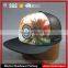 Customer sponge front mesh back snapback cap with woven lable