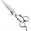 2015 newest design high quality hair scissor with sword blade and flower handle