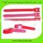 Custom hook and loop strap adjustable cable ties red color