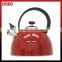 2.5L Stainlesss Steel Red Colour Whistling Kettle Tea Kettle Tea Pot