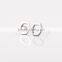 Fashion Women Surgical Steel Small Size Hexagon Earrings Stud