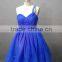 Latest Designs One Shoulder Ruffled Beaded Custom Made Mini Cocktail Occasion Party CD070 cocktail dresses short royal blue