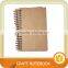 Doule wire Kraft cover paper notebook 200 pages, size A5/A6. Trade assurance.