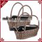 Promotion item wine packing used PE wicker handcraft baskets for gifts