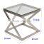 Hot Sales Stainless Steel 201#table Frame Metal Glass Coffee Table High Qualtiy