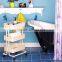 Kitchen Dinning Metal Silver Fruit Vegetable Storage Rack Trolley