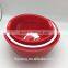 BPA-Free plastic 3pcs salad mixing bowl set with measuring line