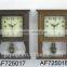 Hot sale Home decor antique decorative desk table metal clock wooden clock