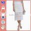 cotton double side split office lady long black and white lace crochet skirts