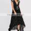 Boho Clothing Chiffon Maxi Embroidered And Beaded Dress Ladies Fashion Dresses With Pictures 2016 HSD5815
