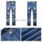 Worth Garment New Model Jeans Pants Men Blue Ripped Denim Trouser Oem Service