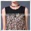 OEM suply round neck sleeveless slim fit floral print pants chiffon long jumpsuit