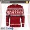 crew neck long sleeve snowflake jacquard christmas sweater for men