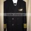 Juqian Good quality custom winter style factory price Green Mens long sleeve airline pilot uniform for captain