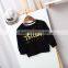Autumn high quality pure color printing kids sweatshirt clothing