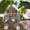 Hot Selling Wholesale Mink Fur Rabbit Shape Balls Keychain for Hats/Bags/Accessories/Christmas Decoration