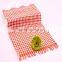 Pure cotton yarn dyed grid kitchen dish towel with tassel