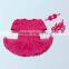 pink rose bubble tutu dress short sleeve baby floral romper