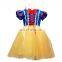 2017 hot wholesale funny halloween costumes cosplay show elegant fancy dress snow white prom dress for kids MFJ-0013