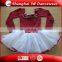 Wholesale girls red ballet tutu fashion leotard with skirt